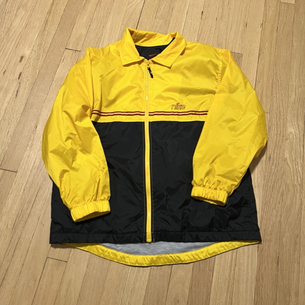 Vintage 90s‎ Nike Windbreaker Jacket Mens XL Taxi Embroidered Tennis Track Block